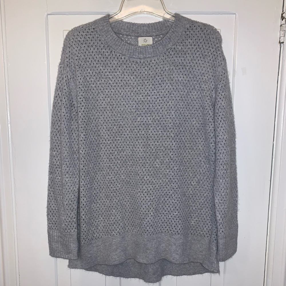 Aerie Offline Open Knit Crewneck Sweater